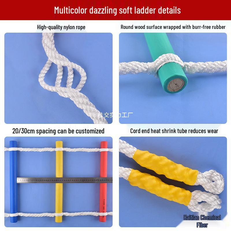 Indoor & Outdoor Children's Climbing Rope Ladder & Swing for Kindergarten Exercise