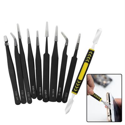 Pinces Industrielles Antistatiques ESD Acier Inoxydable Pinces de Précision Courbes Droites Réparation Maintenance Outils de Soudure Artisanat