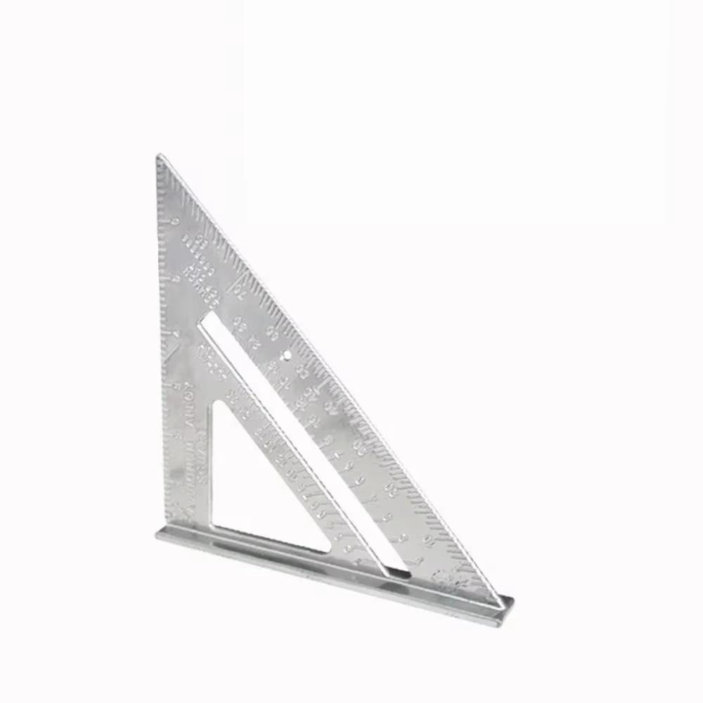 Woodworking triangle ruler, aluminum alloy woodworking right angle ruler, 7-inch English/metric 90 degree angle ruler