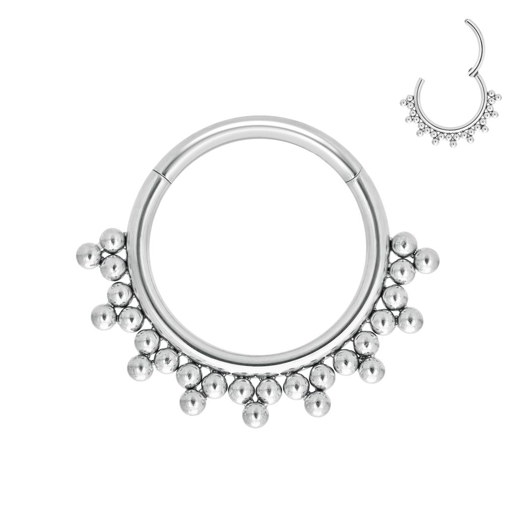 G23 Titanium Piercing Nose Ring Body Jewelry Hoop Earings ASTM F136 Cartilage Tragus Diaphragm Titanium Hing