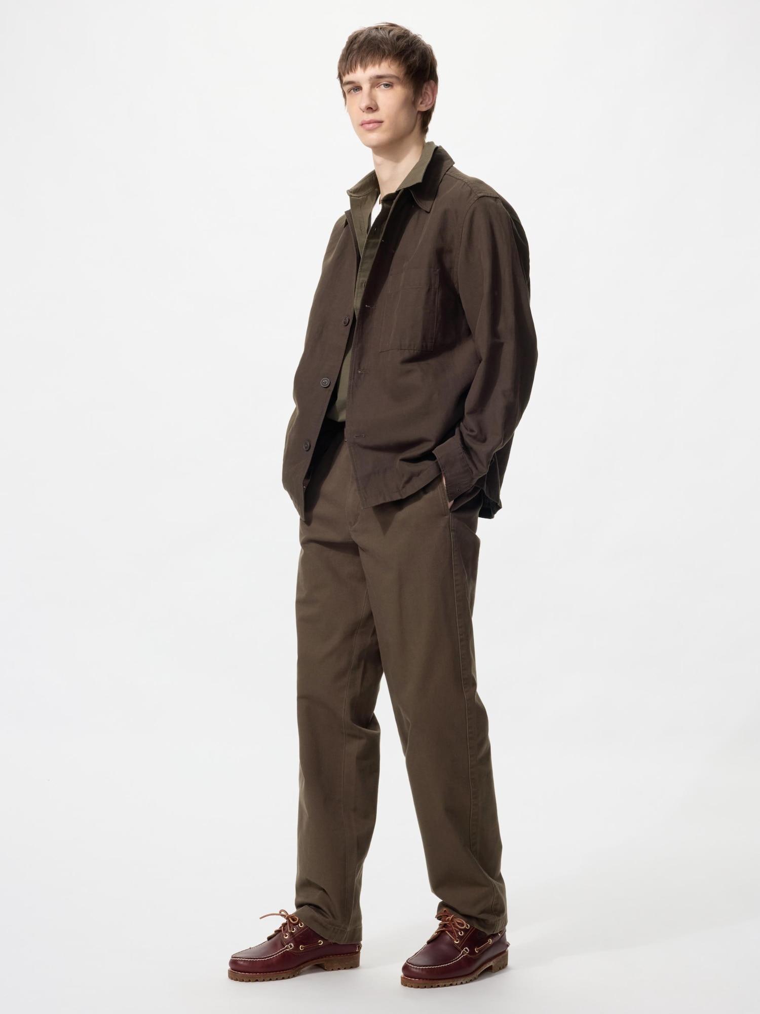 

Прямые брюки-чинос Uniqlo 38 DARK BROWN/MEN 73