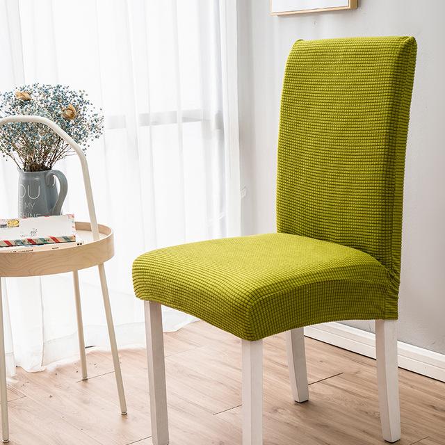 Hochelastischer, verdickter Stuhlbezug aus Jacquard, Universalgröße, die meisten billigen Stuhlbezüge, Sitzbezüge für die Heimdekoration im Esszimmer Universal Size yellow