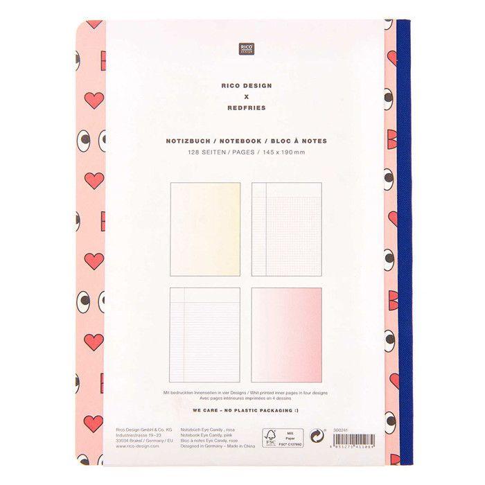Emoji Kiss Notebook 128 Pages - 14.5 X 19 Cm