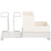 Disposable Paper Cup Holder with Multi Compartment Storage Box for Cups Tea Bags Sugar Elegant Carbon Steel Plastic Design