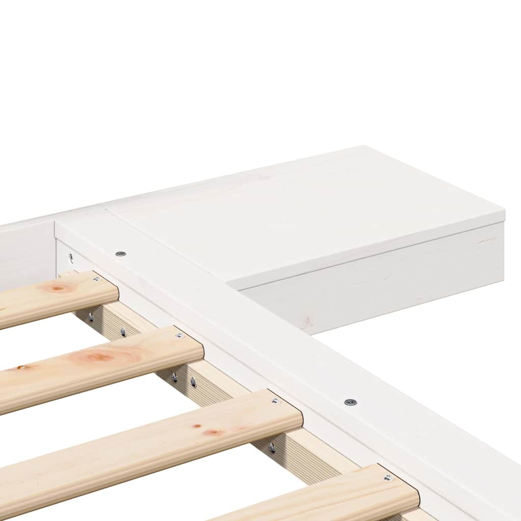 Bed Frame in White 120 x 190 cm Wood