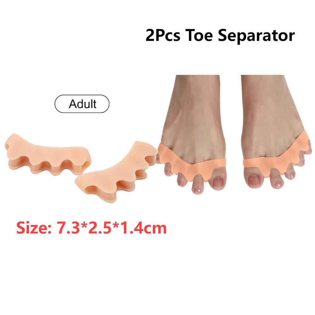 2ps/Pair Little Toe Thumb For Daily Use Silicone Gel Toe Bunion Guard Foot Care Finger Toe Separator Hallux Valgus Toe Care