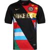 Retro Casual Letter Print Breathable Soccer Commemorative Short Sleeve T-Shirt Men Tops Black 886873-012