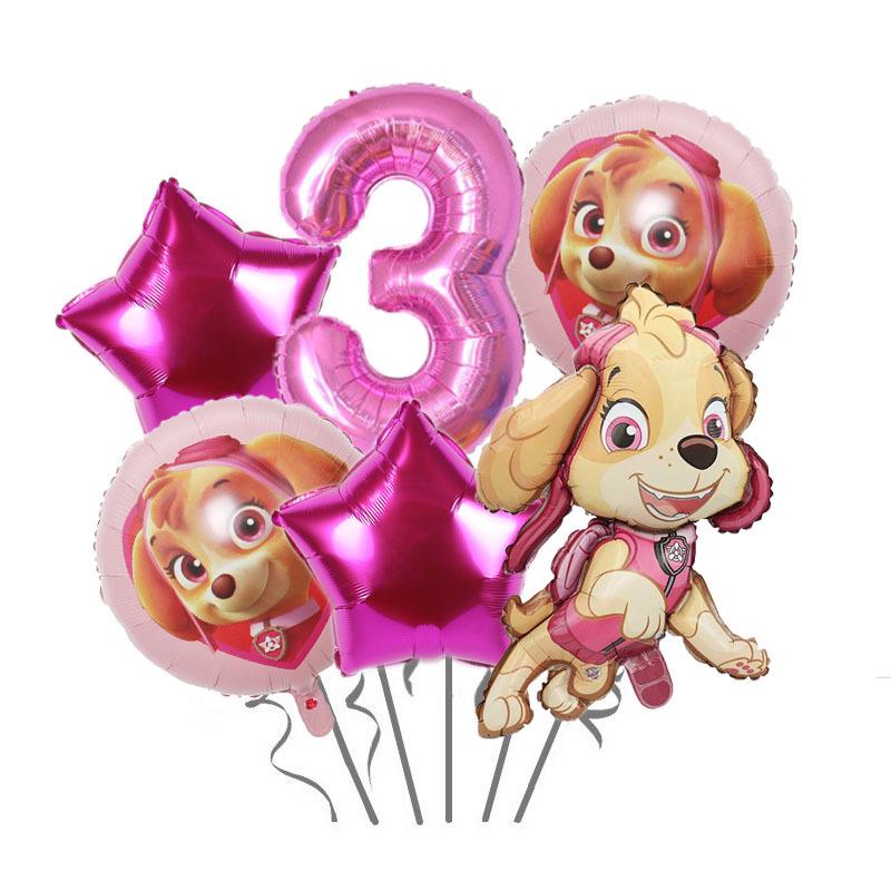 PAW Patrol Birthday Party Decoration Set: Cartoon Background and Balloons