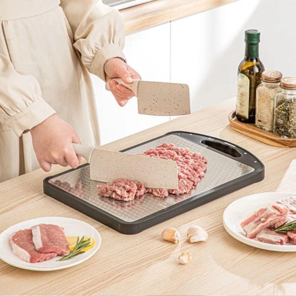 Durable Steel Stainless Steel Cutting Board Portable Design Scratch Resistant Board  Cheese Cutting