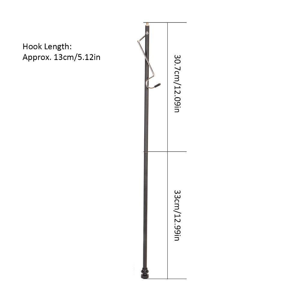 Black Portable Lantern Stand Aluminum Alloy Folding Lantern Stand Durable Light Stand  Outdoor Use