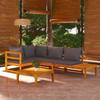 Day and Night - Day and Night Garden Furniture Set 4 Pieces Cushions Dark Gray Acacia Wood