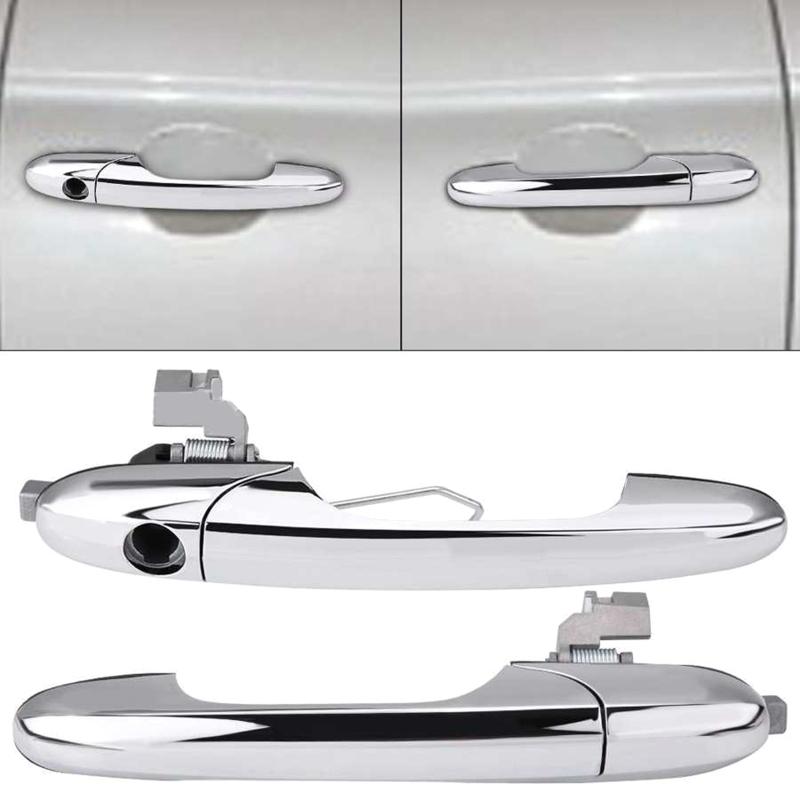 Exterior Chrome Door Handle Front Left/Right Driver Side for 500 OE:735592012 735485872
