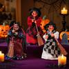 Halloween Witch Ornaments Spooky Witches Figures with Broomsticks Desktop Statue for Haunted House Party Decor