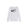 Nike Pánské tričko s dlouhým rukávem a kulatým výstřihem s logem Swoosh Bílé CK2260-100