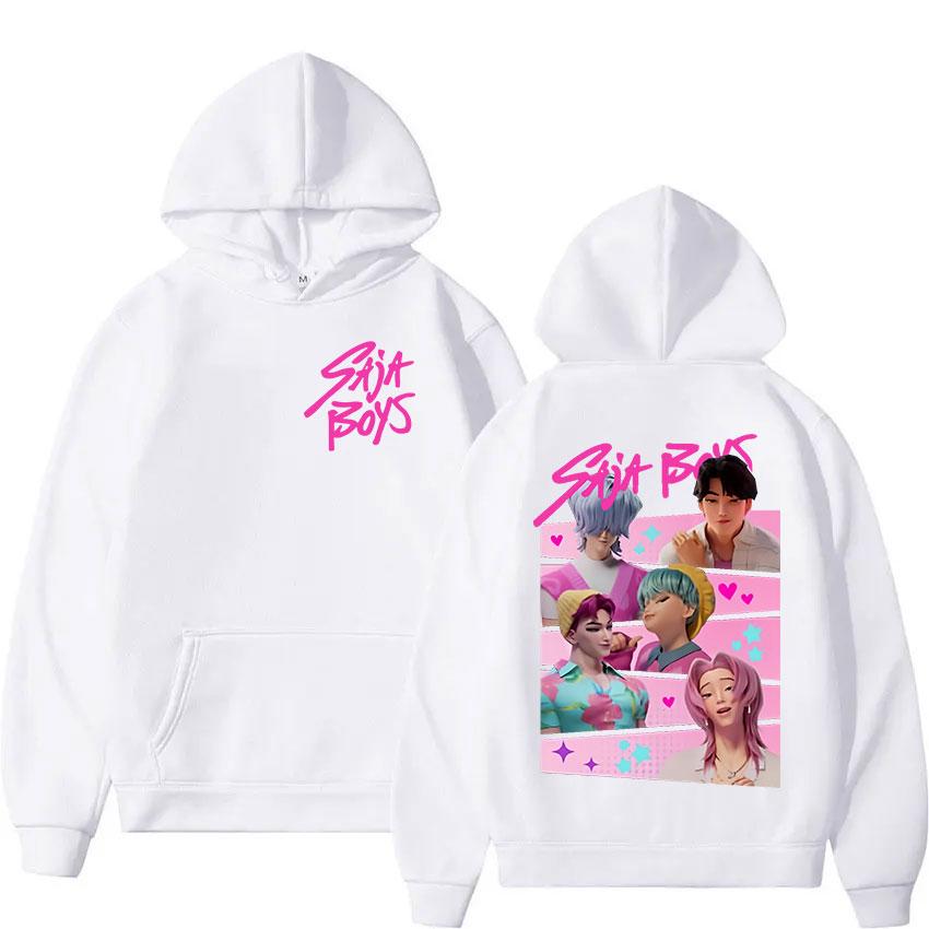 K-pop Saja Boys Demon Hunters Print Hoodies Men Women Long Sleeve Pullover Sweatshirts Popular Fashion Pullover
