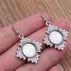 Drop & Dangle Earring Round Ear Hook Glass Cabochon Base Setting Tray Minimalist Jewelry ComponentsEarring Size 18x19mm QE025