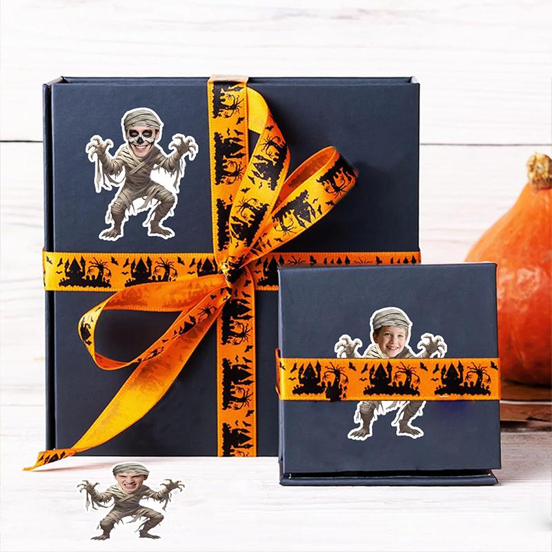 20pcs Terrible Halloween Customized Sticker Personalized DIY With Face Label Custom Hallow Paper Sealing Stickers Party Supply