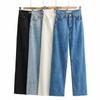 Dark European And American Style Slimming Floor Mopping Jeans Autumn Women'S Clothing New Sexy High Waisted Denim Pants