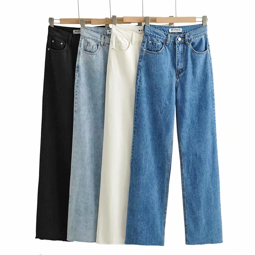 Kundalik Moda To'g'ri Kesimli Ayollar Jinsi Jinsilari Denim Pastki Harajuku Boyfriend Uzun Yuqori Bel Keng Jinsi Jinsilar Kuzgi Shimlar