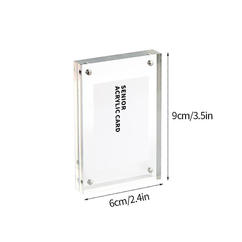 Transparent Acrylic Frame Picture Draw Magnetic Double Sided Photo Frame Idol Photocard Holder Desktop Ornament Cadre Photo