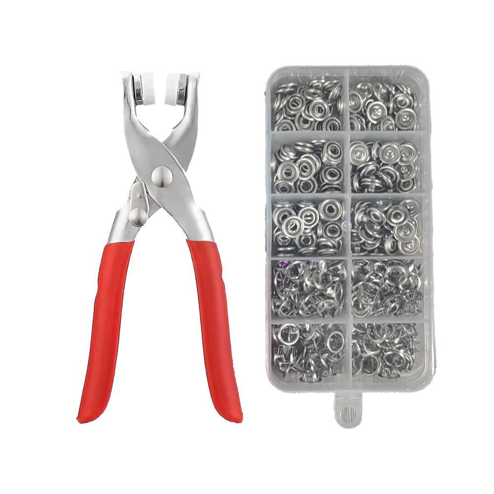 1 Set Grommet Eyelet Plier Set, Eyelet Hole Punch Pliers Kit With 100sets  Metal Eyelets, Grommet Tool Kit For Leather Craft