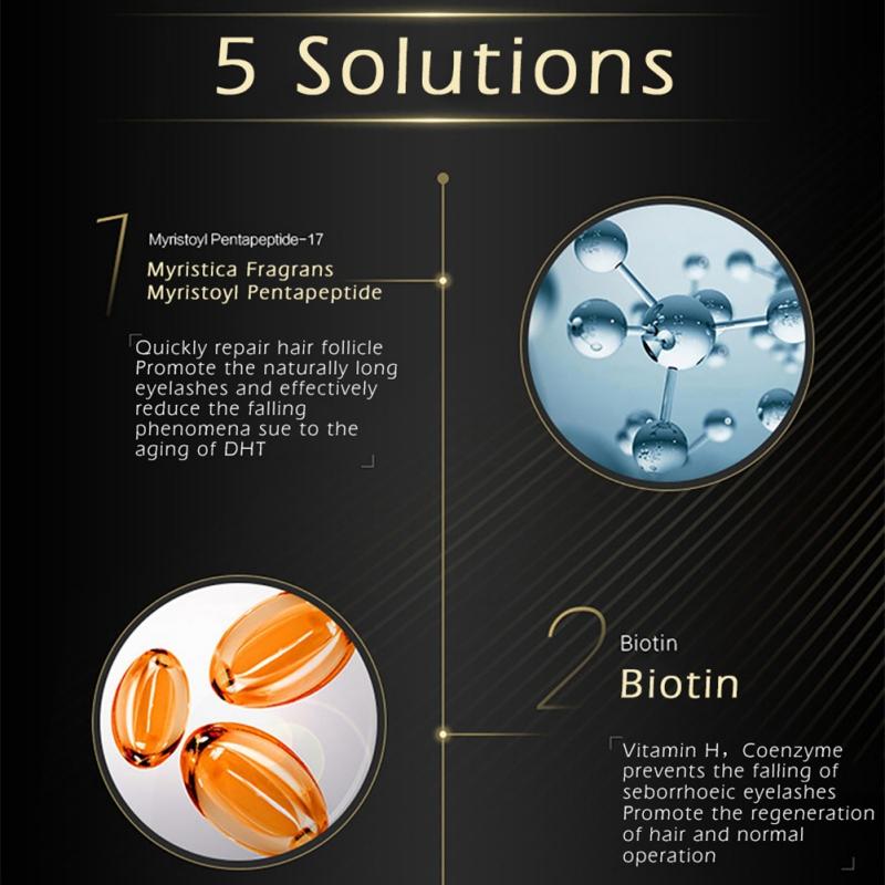 10ml Nutmeg Peptide Eyelash Nourishing Liquid Rapid Growth Serum Natural Eyelash Enhancer Lengthening Mascara Eye Beauty