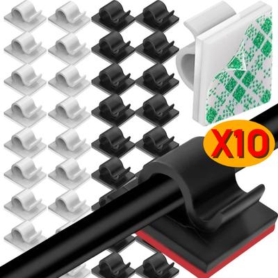Selbstklebende Kabelclips Drahtkabelmanagement Kabelhalter Befestiger Organizer Klemme für Zuhause Büro Auto Kabelmanager Wandaufkleber