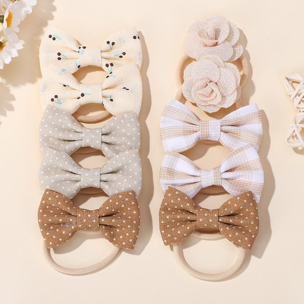 10Pcs/Set Cute  Bows Baby Hairclips Lace Flower Children Girls Hairpins Hairdresses  Clip Gifts Elastic Girl Hair Accessories