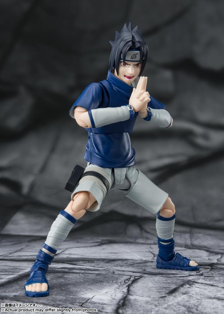 TAMASHII NATIONS NARUTO Uchiha Sasuke Genius Ninja mit Uchiha-Blut, 135 mm, bemalte bewegliche Figur, BAS64937, SHFiguarts – ca.. ABS und PVC