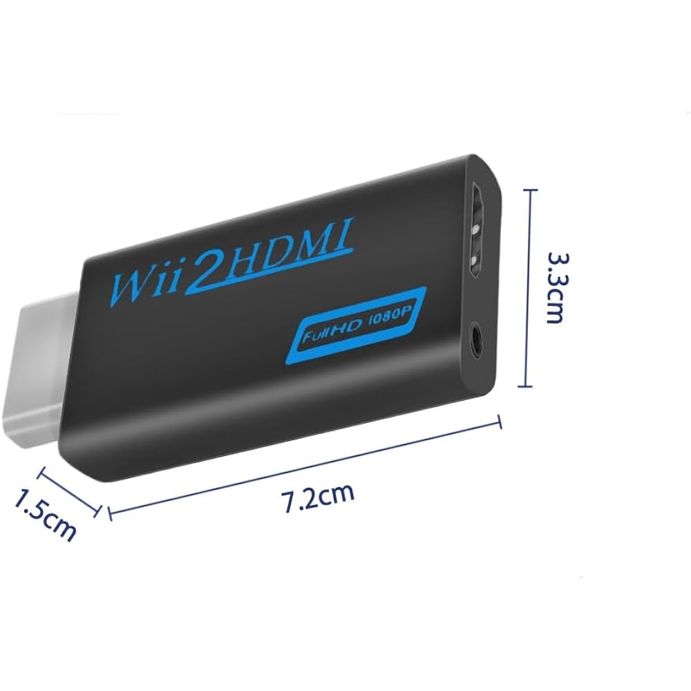 Wii to HDMI Converter Adapter Wii to HDMI with 3.5mm audio port, Wii dedicated conversion adapter...