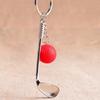 For Gift Car Key Chain Jewelry Metal Keychain Mini Golf Racket Golf Ball Key Chain Ball Pendant