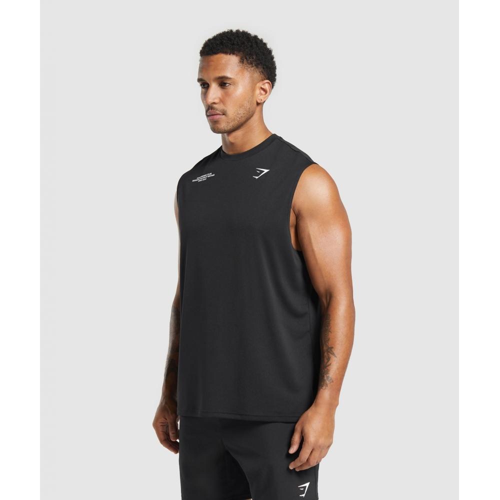 Gymshark Tanque de condicionamento Club Preto A2b4u Bb2j