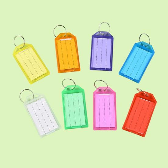 20 ks plastových přívěsků na klíče se štítkem Lehký popisovatelný odnímatelný kroužek na klíče Štítek s lehkým barevným uspořádáním klíčů