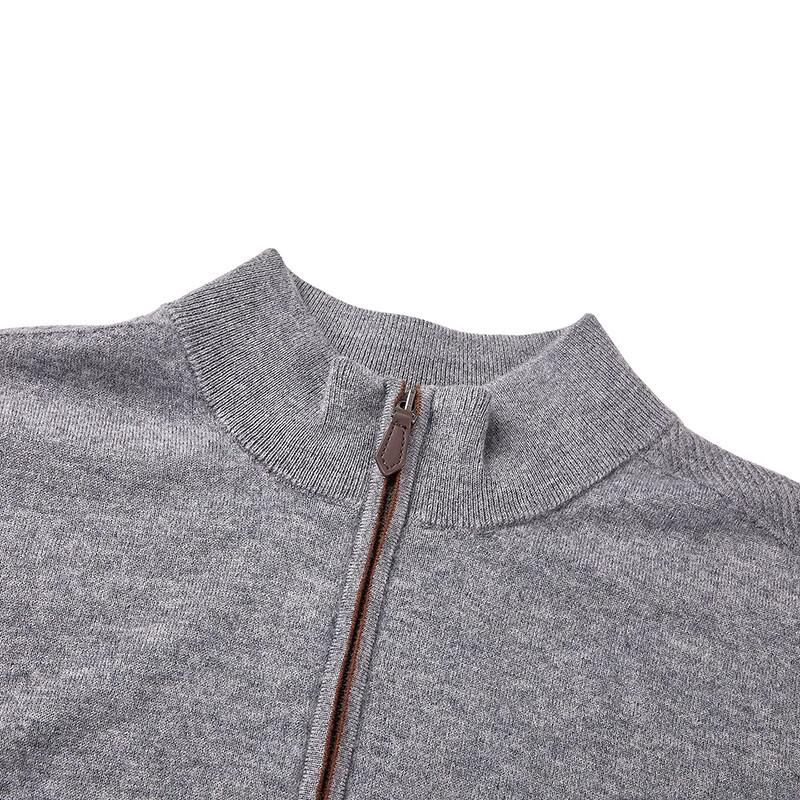 Septwolves Men's Mock Neck Warm Wool Sweater