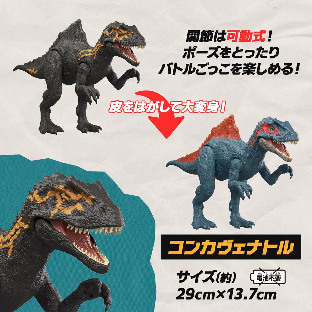 Mattel Jurassic World Tear-Off Dinosaur Excavation Surprise A Assortment Kids Figures Dinosaur Figures 2 Figures per Box Set Ages 6 and Up Multi JKN04