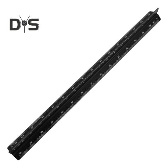 Aluminum Alloy Engineering Scale Ruler High Precision Triangular Architectural Drafting Tool Scale Bar Drafting Supplies