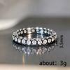 Wave Ring Edge Eternal Row Diamond Ring, the Whole Circle Is Full of Diamond Zircon Ring, Common Ring for Couples