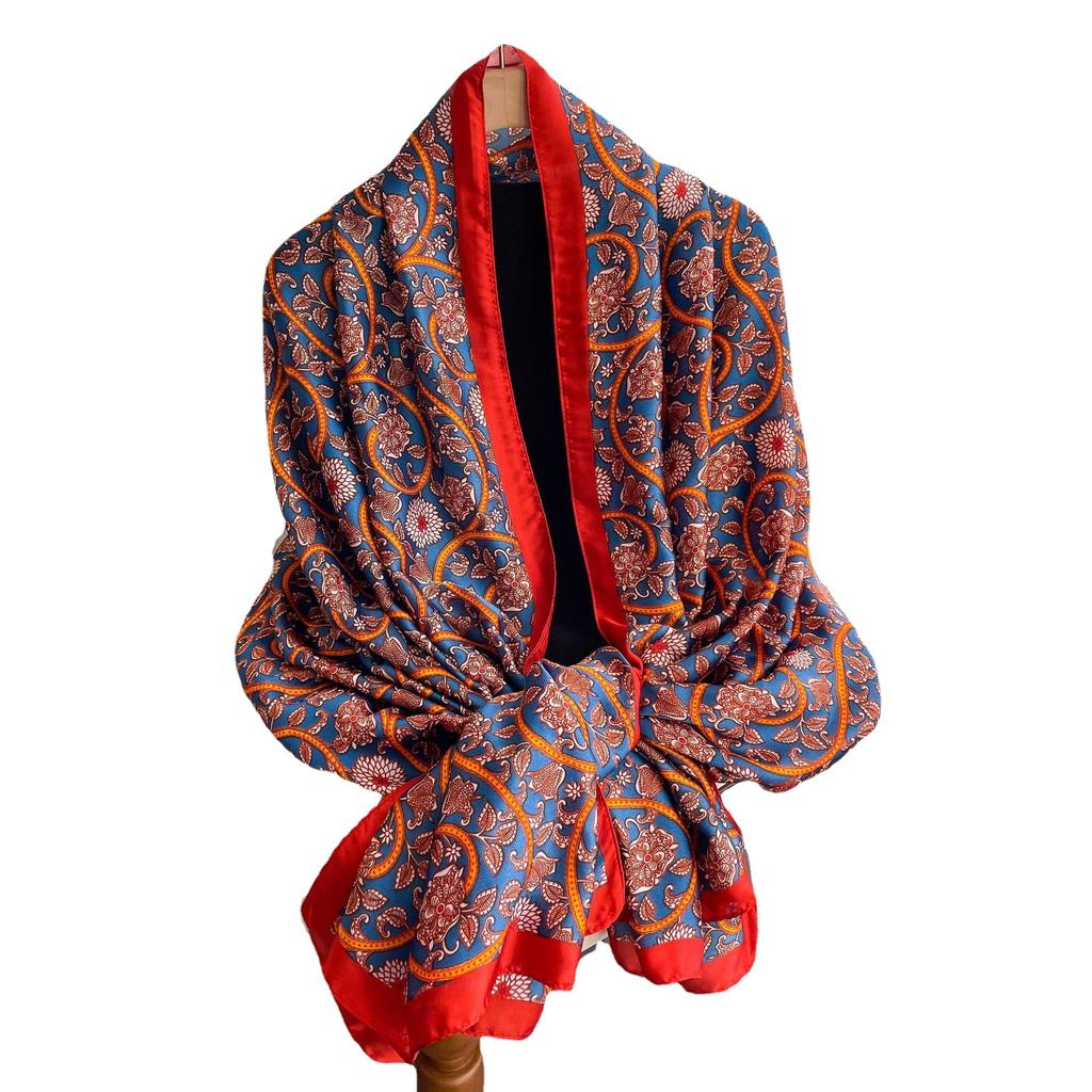 High-quality Luxurious Silk Scarves Headband Scarfs Neck Scarf For Women Chain Silk Scarf Women's Decorative Shawl