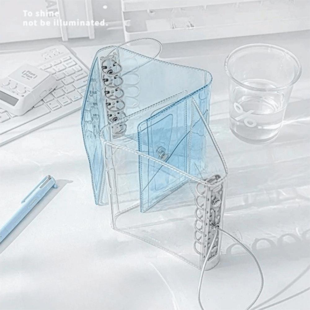 A7 Loose Leaf Notebook Clear Accordion Journal Ins Refillable Notebook for Students