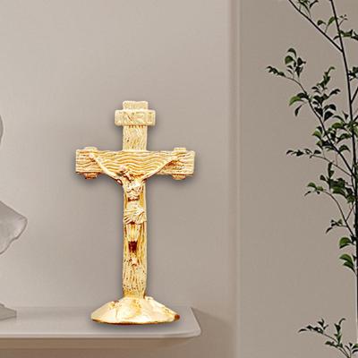 Christmas Desktop Cross, Catholic Jesus Christ Meaningful Gift, Room Decor Table Standing