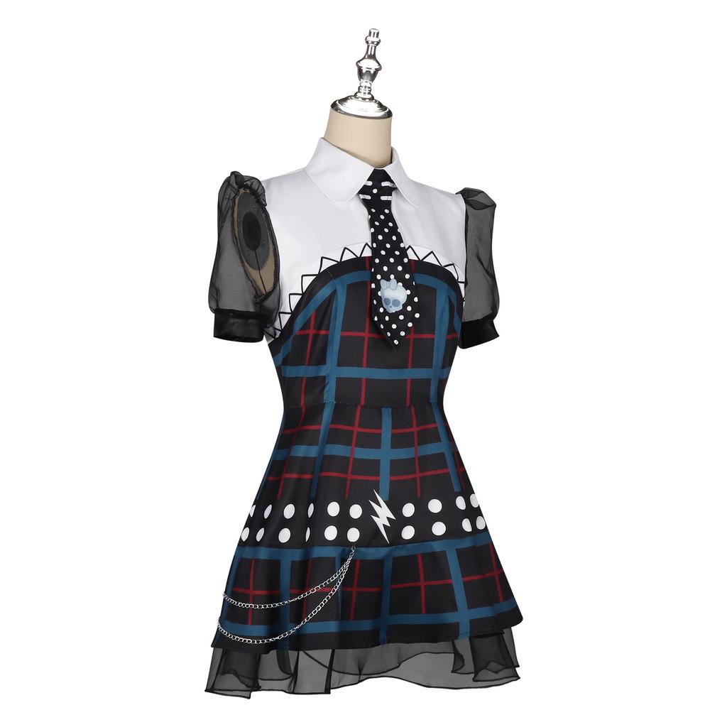 Vestido de Cosplay da Frankie Stein de Monster High Com Material Macio de Nylon Para Role Play de Anime