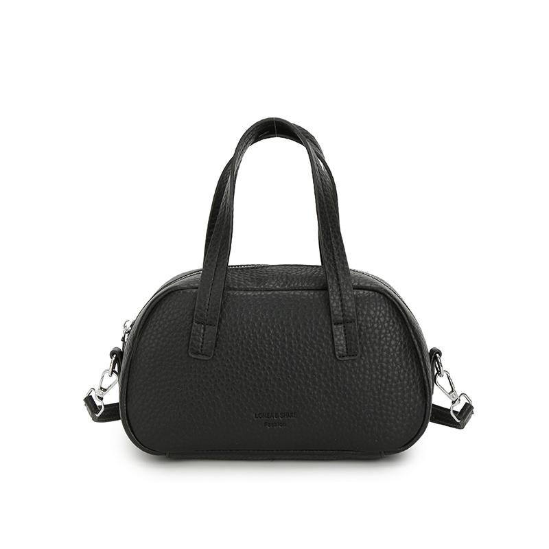 Monochromatic PU female shoulder bag with buckle for women textured bag with all the matches zipped bags feminine