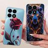 For Honor X8a 4G Case Transparent Cute Cat Fashion Butterfly Funny Painted Casing CRT-LX1 CRT-LX2 CRT-LX3