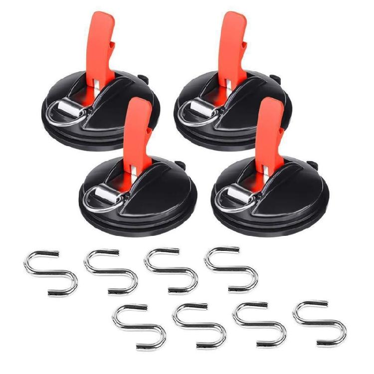 High Strength Suction Cup Utility Hooks for Camping Attachments Home Use Additional Space Holds Firmly on Glass Surfaces