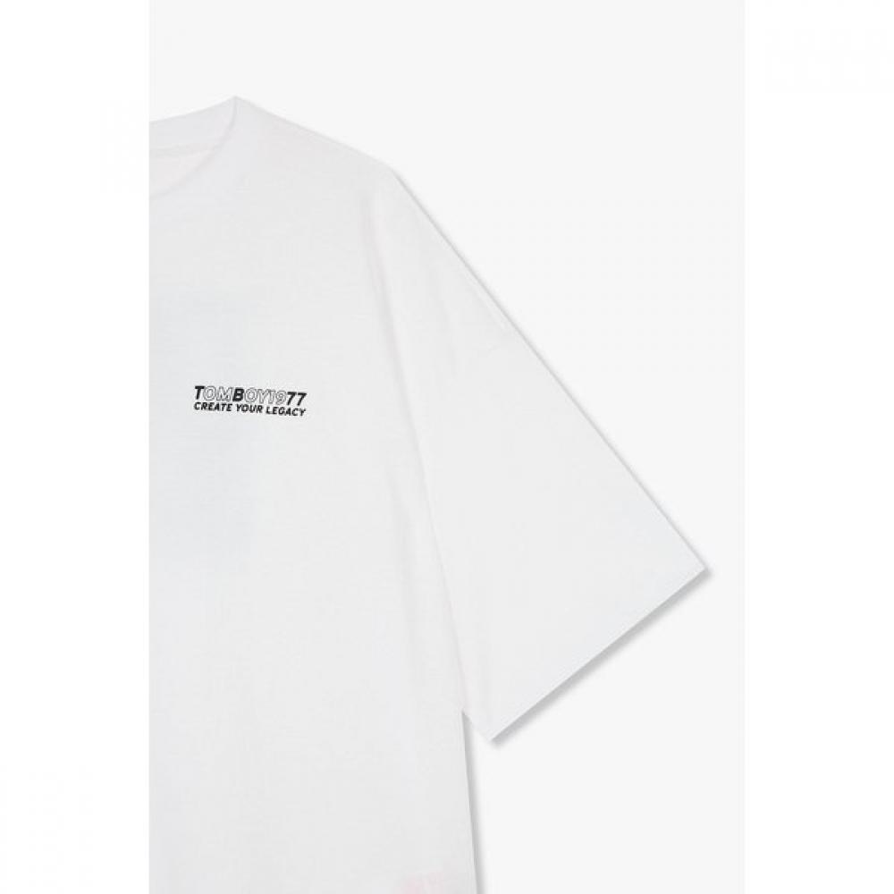 STudio Tomboy Unique LeTTering ShorT Sleeve T shirT  9176222994cT 