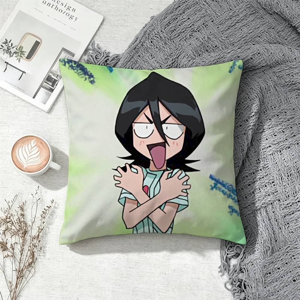 Rukia Kuchiki Bleach Double-Sided Printed Cushion Cover Bedroom Bedside Sofa Pillow Case