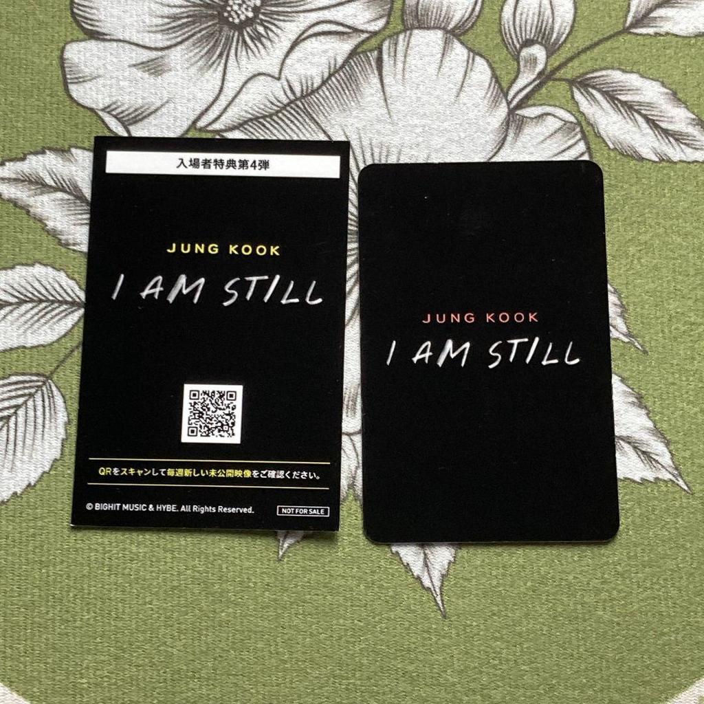 [USED] Korean BTS Jungkook I AM STILL Movie Theater CGV Bonus Trading Card