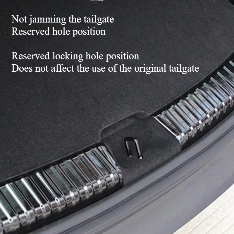 For Tesla Model Y Juniper 2025 Trunk Threshold Strip Stainless Steel Mats Sill Guard Rear Cargo Anti Scratch Protector Accessory