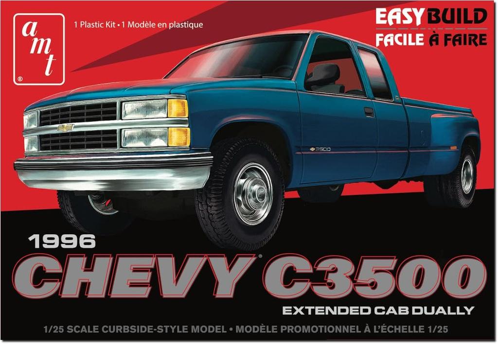 PLATZ AMT 1996 Chevrolet C3500 Dobbelt Pickup Plastmodell AMT1409 1/25