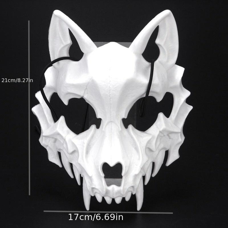 

1pc White Wolf Mask Party Accessories Gifts Her/him Holiday Decorations Mardi Gras Decor Costume Cosplay Products белый